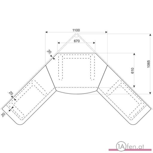 ATLANTIC Eck-Garten-Steingrillküche – mit Kupferkuppel
