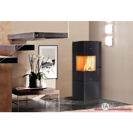 Edilkamin MODO 2 Holzofen mit Eckglass - schwarz