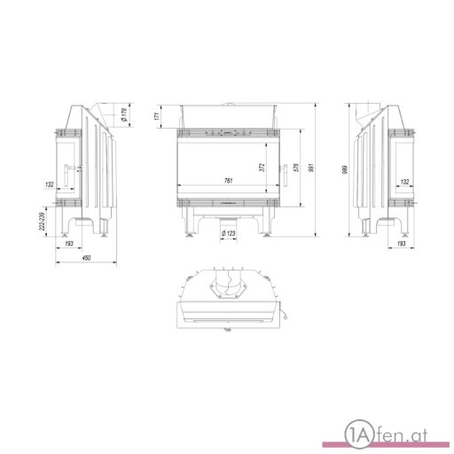 Panorama kamineinsatz blanka 670/570