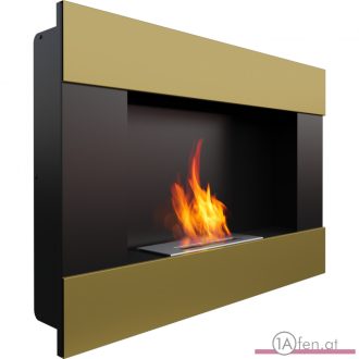 Deco ofen bravo / wand bioethanolkamin gold