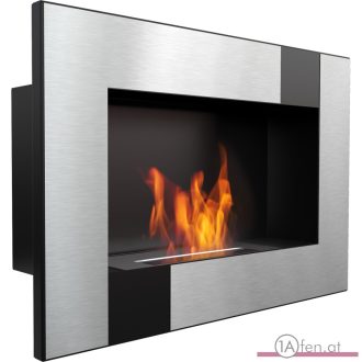 Deco ofen delta / wand bioethanolkamin schwarz qube