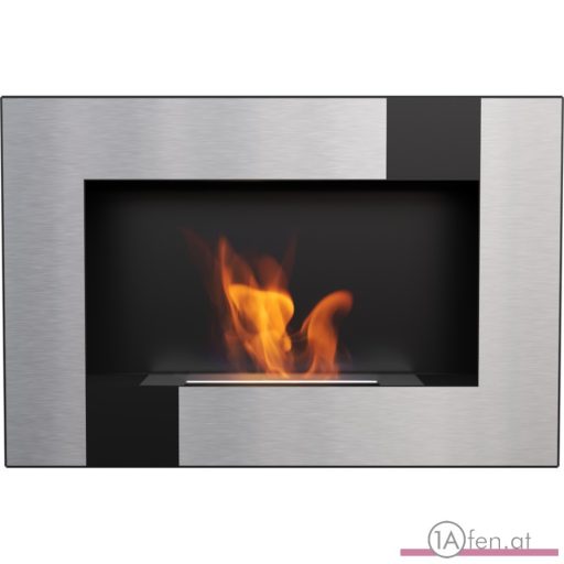 Deco ofen delta / wand bioethanolkamin schwarz qube