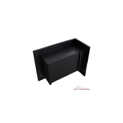 Deco ofen delta 600 links / wand eck bioethanolkamin schwarz