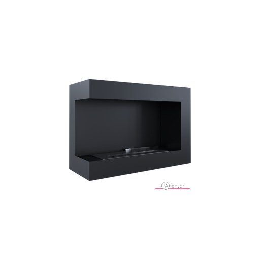 Deco ofen delta 700 links / wand eck bioethanolkamin schwarz