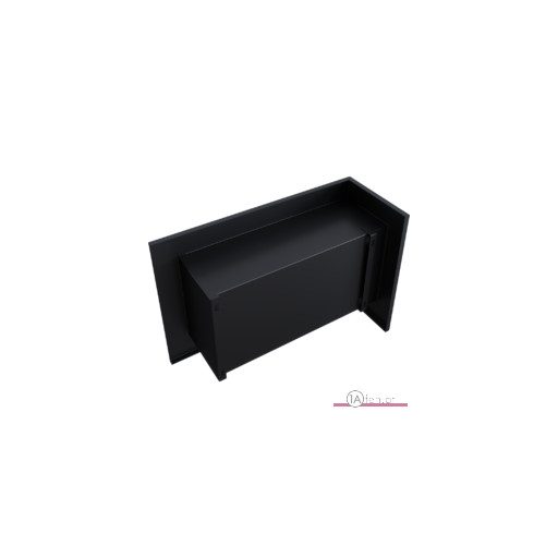 Deco ofen delta 700 links / wand eck bioethanolkamin schwarz