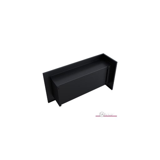 Deco ofen delta 900 links / wand eck bioethanolkamin schwarz