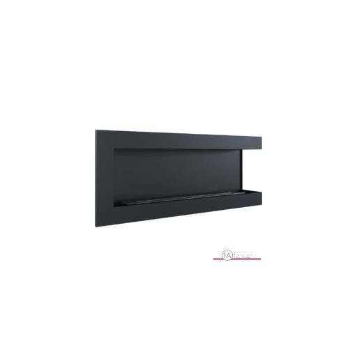 Deco ofen delta 1200 rechts / wand eck bioethanolkamin schwarz