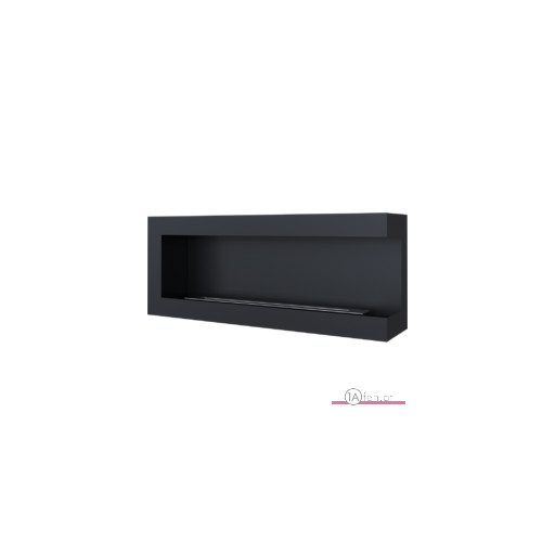 Deco ofen delta 1200 rechts / wand eck bioethanolkamin schwarz