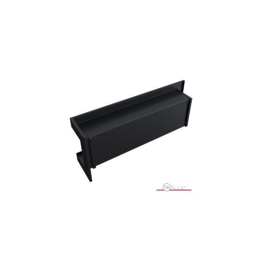 Deco ofen delta 1200 rechts / wand eck bioethanolkamin schwarz