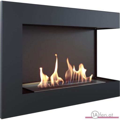Deco ofen delta 700 rechts / wand eck bioethanolkamin schwarz