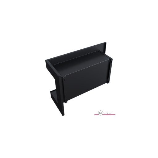 Deco ofen delta 700 rechts / wand eck bioethanolkamin schwarz