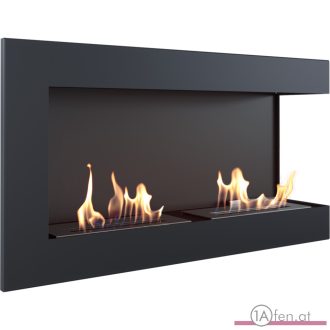   Deco ofen delta 900 rechts / wand eck bioethanolkamin schwarz
