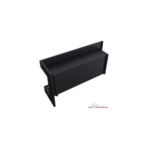 Deco ofen delta 900 rechts / wand eck bioethanolkamin schwarz