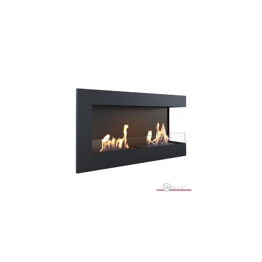 Deco ofen delta 900 rechts / wand eck bioethanolkamin schwarz