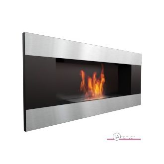Deco ofen delta 2 / wand bioethanolkamin schwarz horizontal