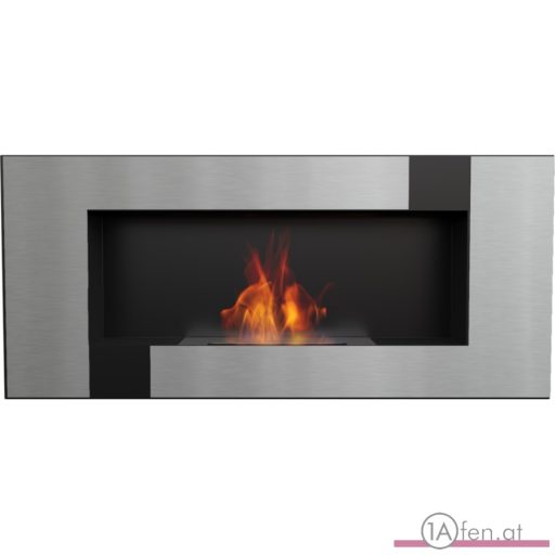 Deco ofen delta 2 / wand bioethanolkamin schwarz qube