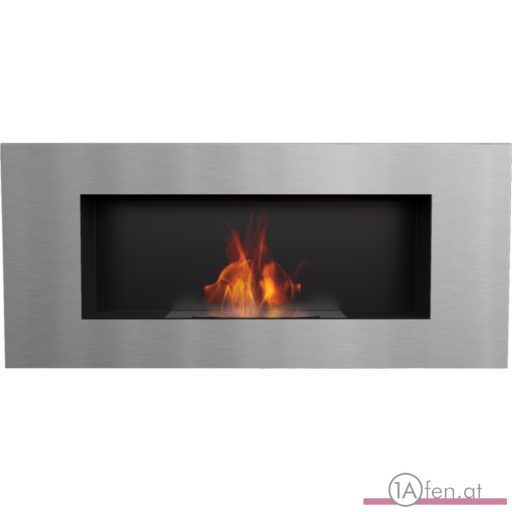 Deco ofen delta 2 / wand bioethanolkamin schwarz inox