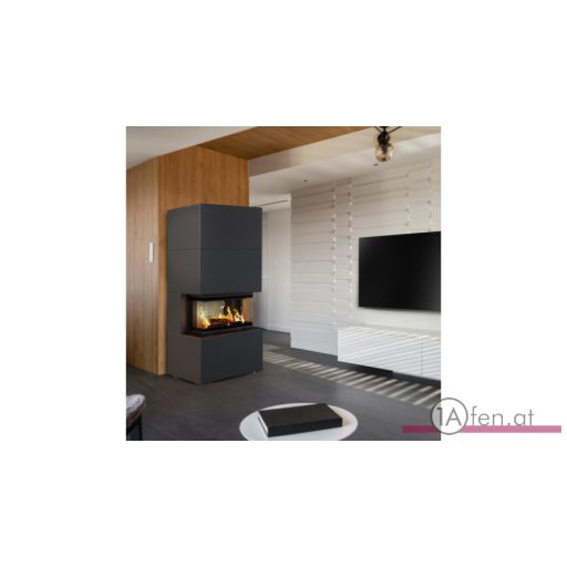 KAMINEINSATZ NBC/EASY BOX 7 KW Ø 160 BAUSATZ - Stahlverkleidung - Farbe schwarz