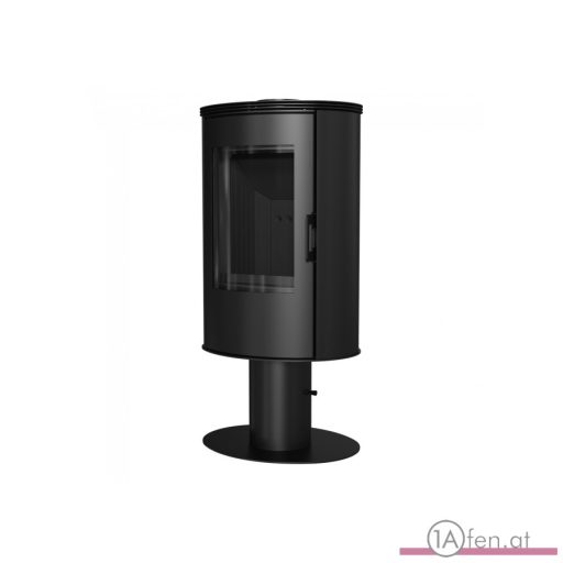 KAMINOFEN AUS STAHL SÄULENFUSS AB Ø 150 8 KW BLACK
