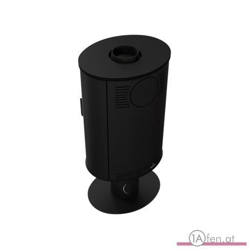 KAMINOFEN AUS STAHL SÄULENFUSS AB Ø 150 8 KW BLACK