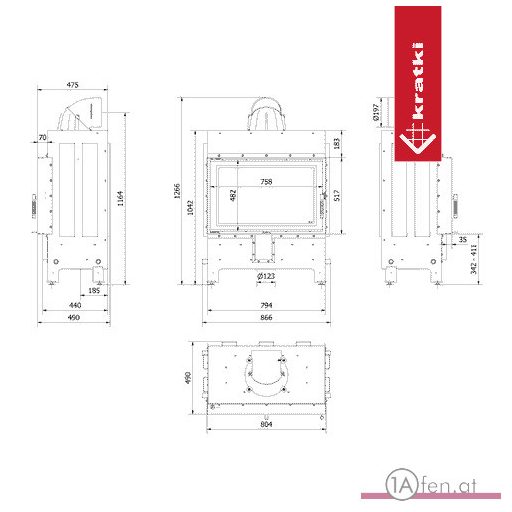 Kratki lucy 14  kamineinsatz BLACK /14 kw