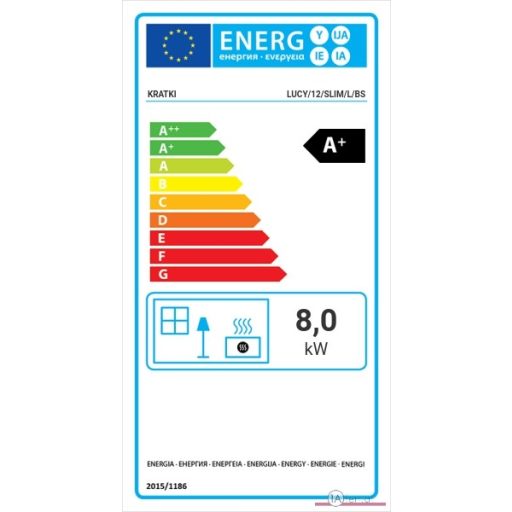Kratki lucy 12 slim  kamineinsatz mit linke eckscheibe/ 8kw