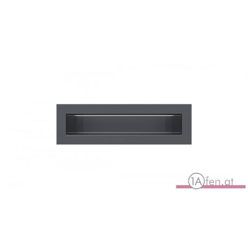 Lüftungsgitter modern (mit hinter seite) 9x40cm schwarz