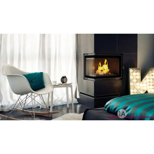 Kratki maja deco mit linke eckscheibe kamineinsatz /8 kw