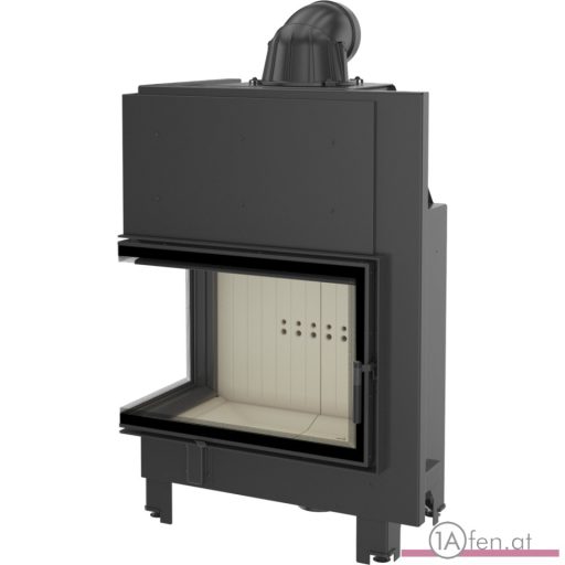 Kratki mba 17  kamineinsatz mit linke eckscheibe aus gebogenes glas /17 kw