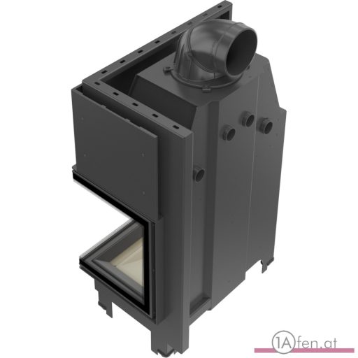 Kratki mba 17  kamineinsatz mit rechte eckscheibe aus gebogenes glas /17 kw