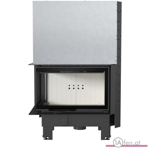 Kratki mbm 10  kamineinsatz mit linke eck-schiebetür aus gebogenes glas /10 kw