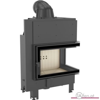 Kratki mbm 10  kamineinsatz mit gebogenes glas rechts /10 kw