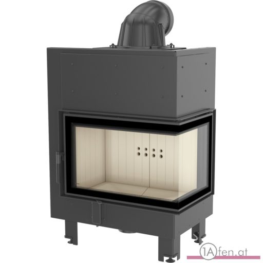 Kratki mbm 10  kamineinsatz mit gebogenes glas rechts /10 kw