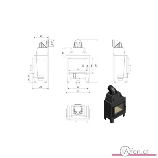 Kratki mbm 10  kamineinsatz /10 kw