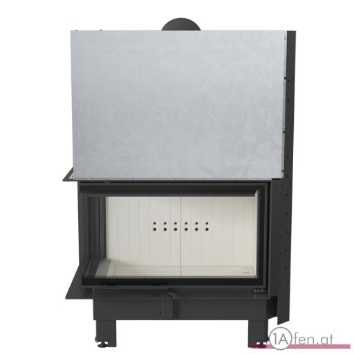 Kratki mbo 15  kamineinsatz mit linke eck-schiebetür aus gebogenes glas  /15 kw
