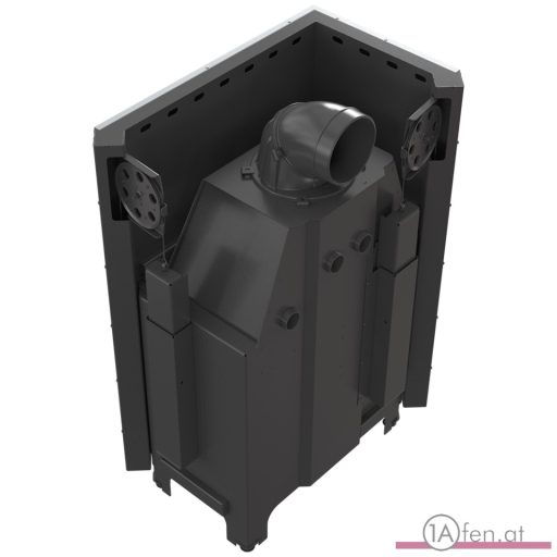 Kratki mbo 15  kamineinsatz mit linke eck-schiebetür aus gebogenes glas  /15 kw