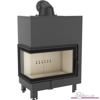  Kratki mbo 15  kamineinsatz mit linke eckscheibe aus gebogenes glas /15 kw