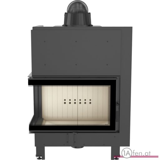 Kratki mbo 15  kamineinsatz mit linke eckscheibe aus gebogenes glas /15 kw