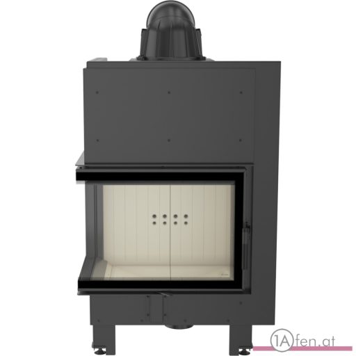 Kratki mbz 13  kamineinsatz mit gebogenes glas links /13 kw