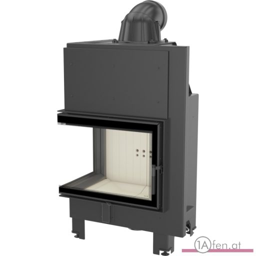 Kratki mbz 13  kamineinsatz mit gebogenes glas links /13 kw