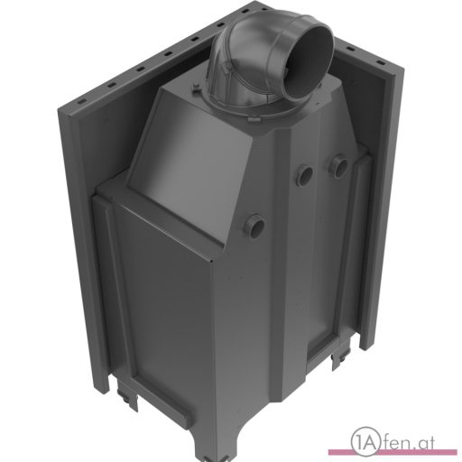 Kratki mbz 13  kamineinsatz mit gebogenes glas links /13 kw