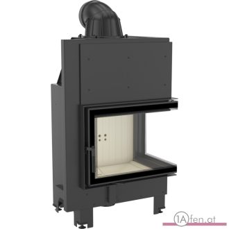 Kratki mbz 13  kamineinsatz mit gebogenes glas rechts /13 kw