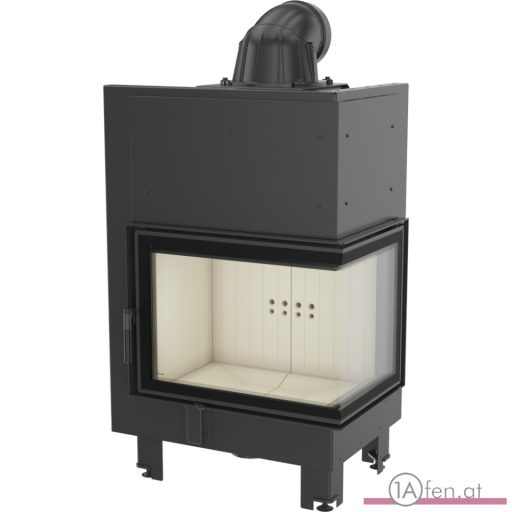 Kratki mbz 13  kamineinsatz mit gebogenes glas rechts /13 kw