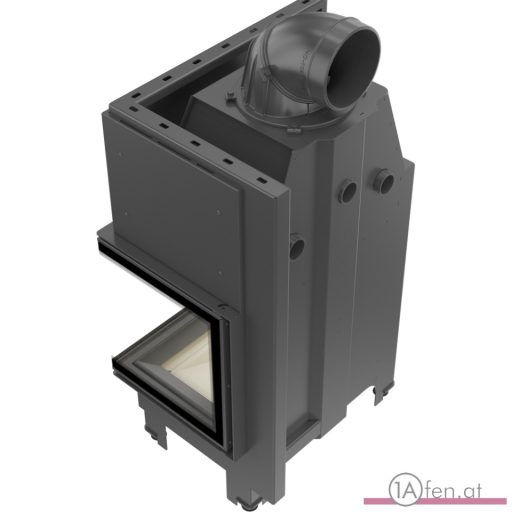 Kratki mbz 13  kamineinsatz mit gebogenes glas rechts /13 kw