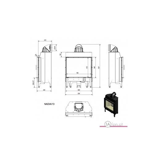 Kratki nadia 13  kamineinsatz /13 kw