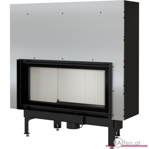 Kratki nadia 14 BLACK kamineinsatz mit schiebetür schwarz Verkleidung /14 kw