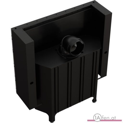 Kratki nadia 14 BLACK kamineinsatz mit schiebetür schwarz Verkleidung /14 kw