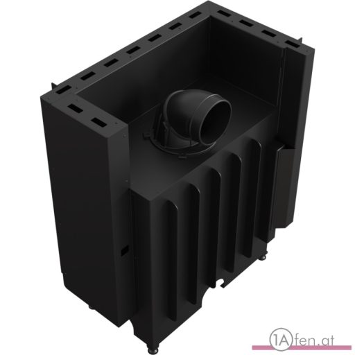 Kratki nadia 14 BLACK kamineinsatz mit eck- schiebetür links schwarz Verkleidung /14 kw