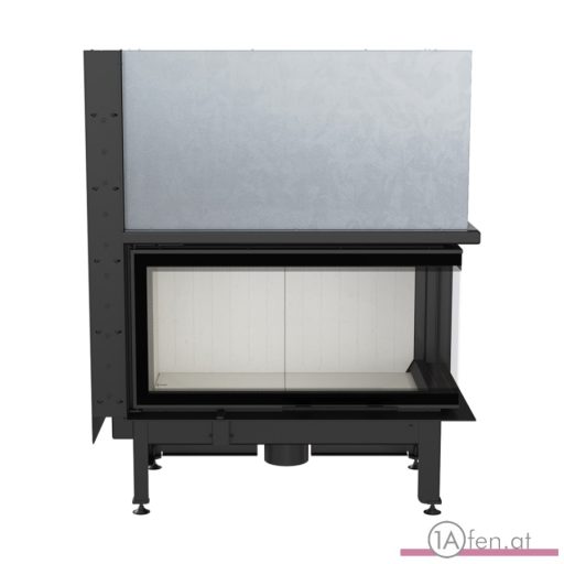 Kratki nadia 14 BLACK kamineinsatz mit eck- schiebetür rechts Schiebetür schwarz Verkleidung /14 kw