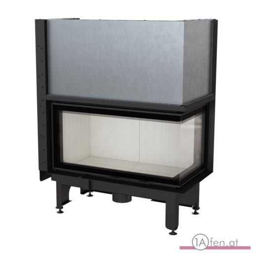 Kratki nadia 14 BLACK kamineinsatz mit eck- schiebetür rechts Schiebetür schwarz Verkleidung /14 kw